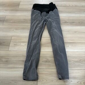 JoJo Maman‎ Bebe Maternity Jeans Grey Skinny Over Belly Size 6